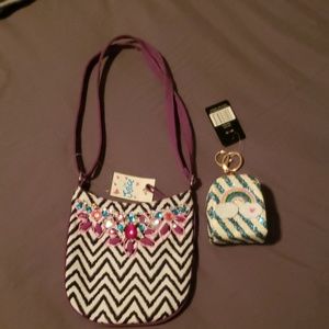 Girls purse with stones and extra cute coin bag.